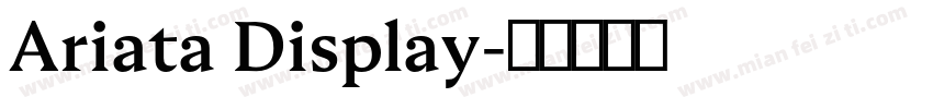 Ariata Display字体转换
